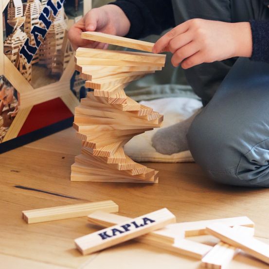 Nouveau ! kapla 75 pièces - blocs de construction en bois.